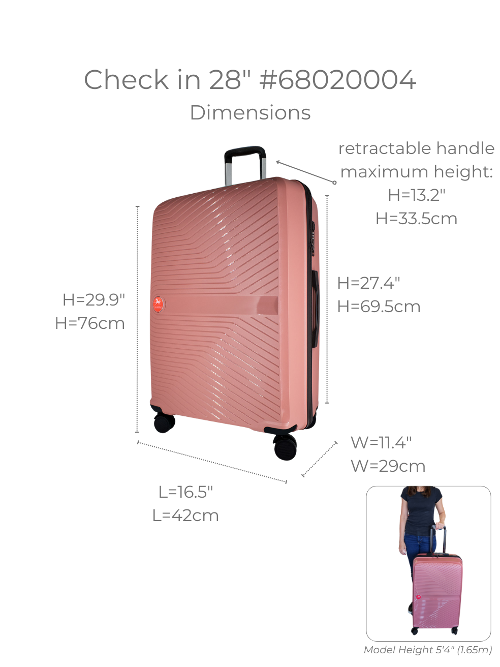 Cavalinho Colorful Check-in Hardside Luggage (28") SKU 68020004.28 #color_yellow, lilac, black, DarkTurquoise, navy, salmon, white, coral, lightblue, green, pink, ocean blue, sand, grey, pastel blue