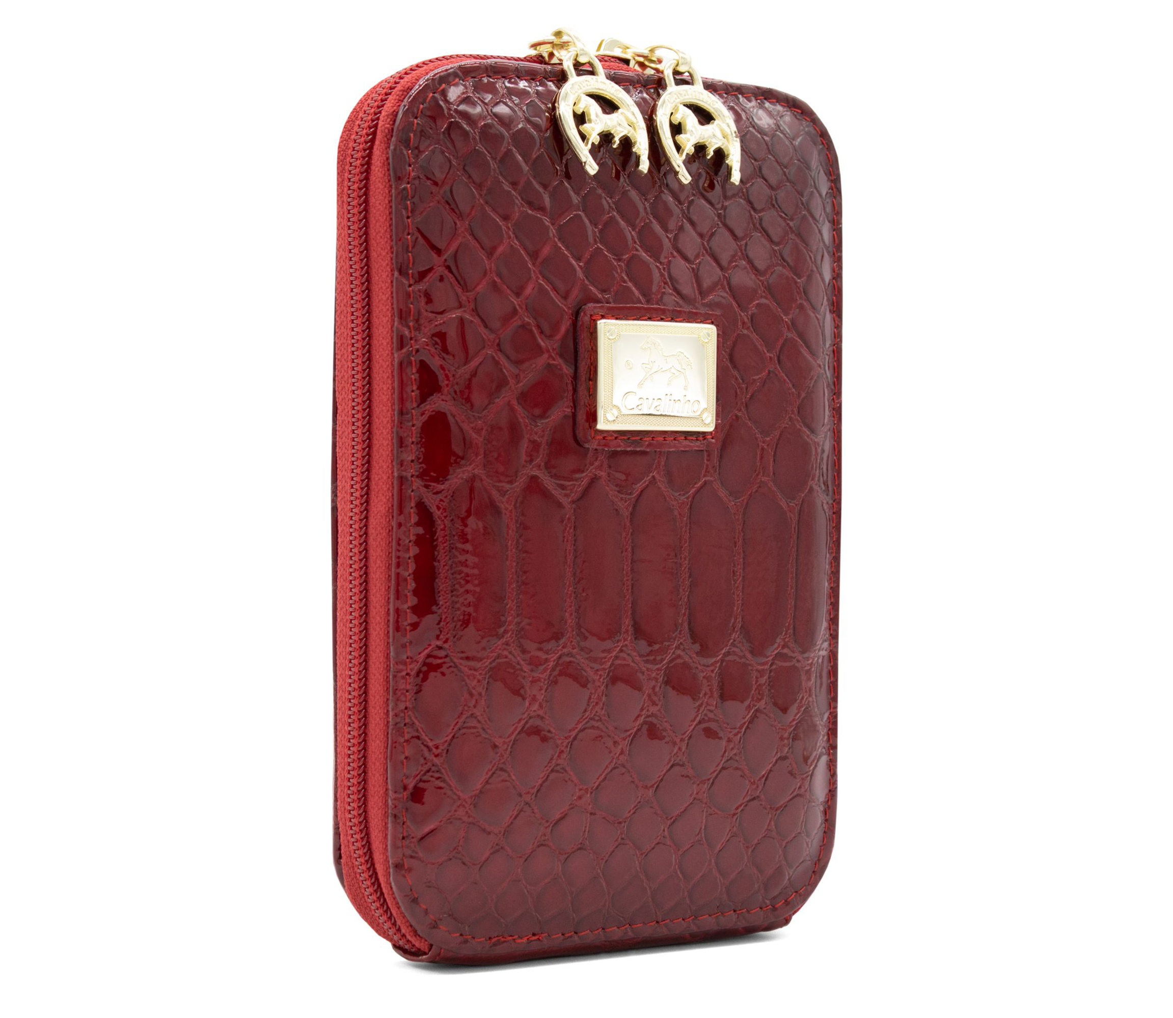 #color_ Red | Cavalinho Gallop Patent Leather Phone Purse - Red - Artboard2