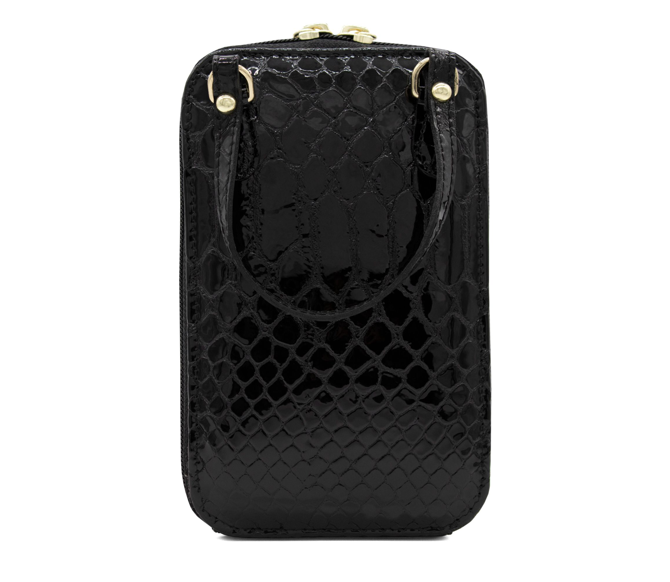 #color_ Black | Cavalinho Gallop Patent Leather Phone Purse - Black - Artboard6