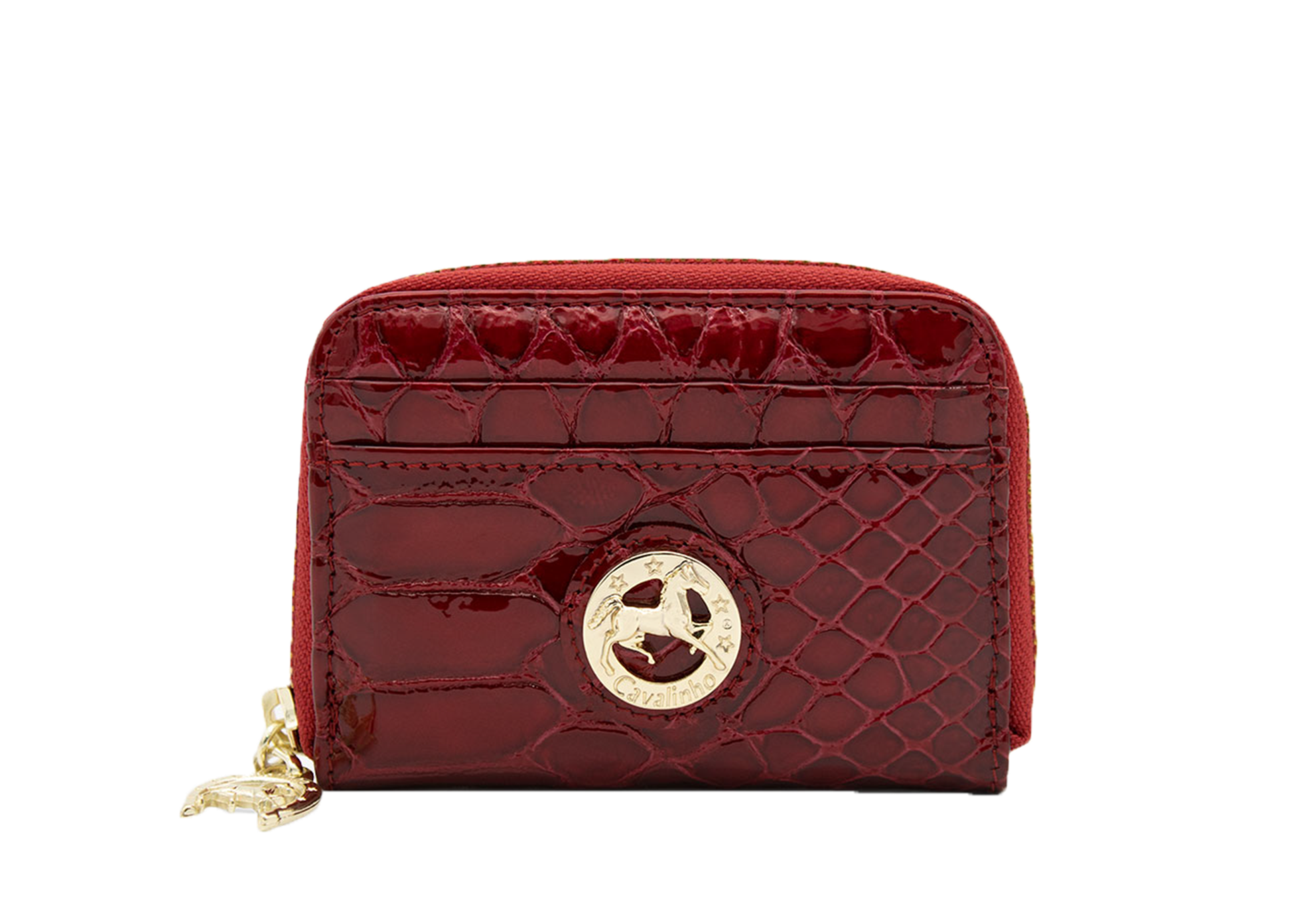 #color_ Red | Cavalinho Gallop Patent Leather Card Holder - Red - Galope_1Asset1