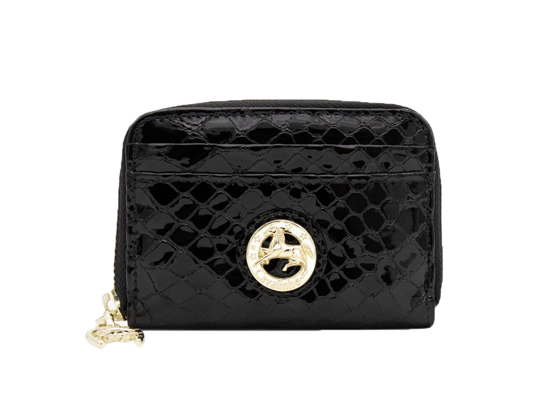 #color_ Black | Cavalinho Gallop Patent Leather Card Holder - Black - Galope_black_1Asset1