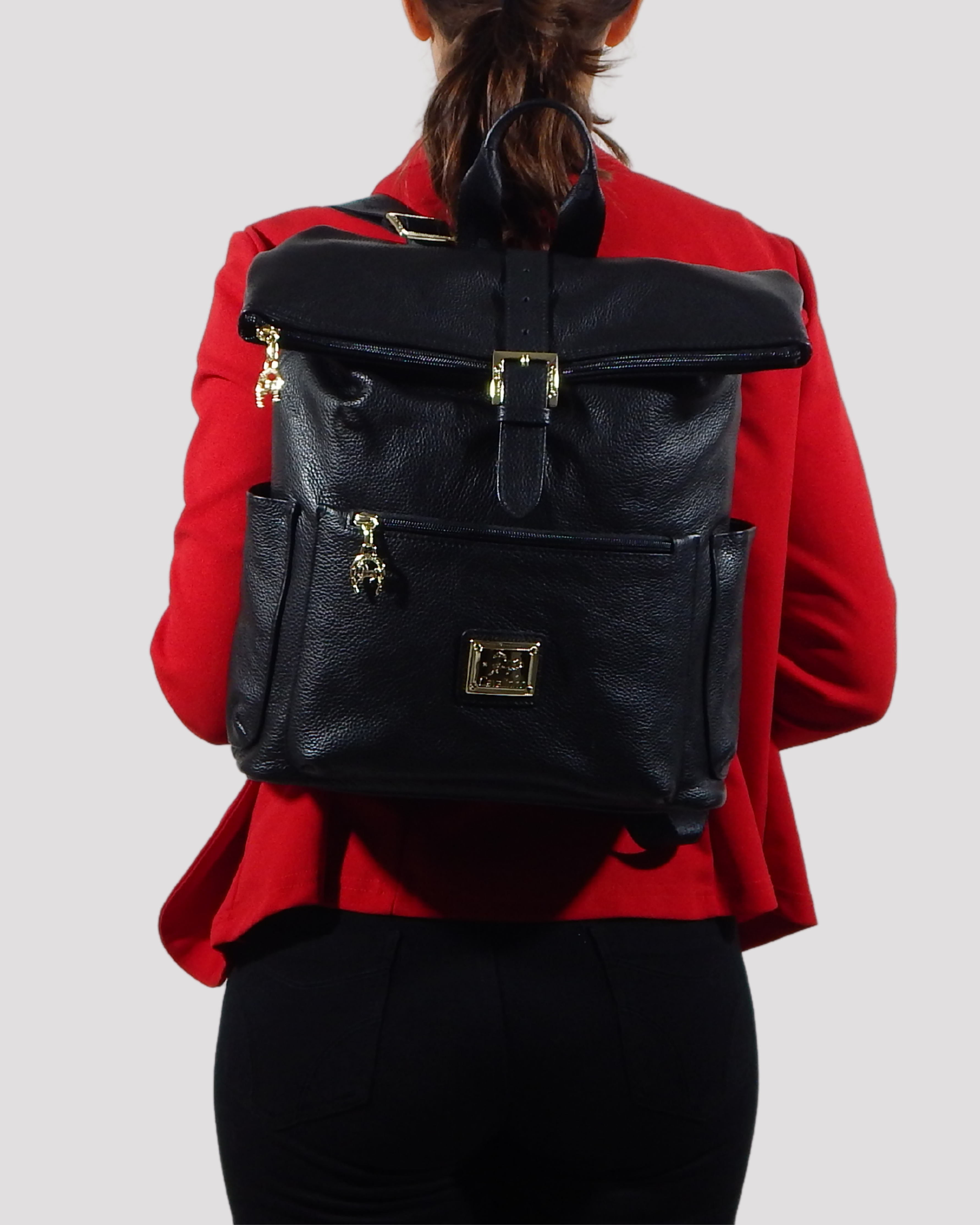 Cavalinho Muse Leather Backpack - SKU 18300415 | #color_Black