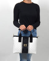 #color_ Black and White | Cavalinho Royal Handbag - Black and White - bodyshot_0493_1